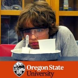 Student engaging in hands-on STEM learning at OSU's Precollege Programs