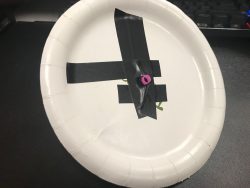 bottom side of paper plate hovercraft