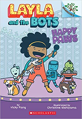 cover of Happy Paws: A Branches Book (Layla and the Bots #1)