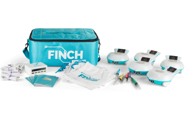 Photo of all of the contents of the Finch Classroom Flock kit