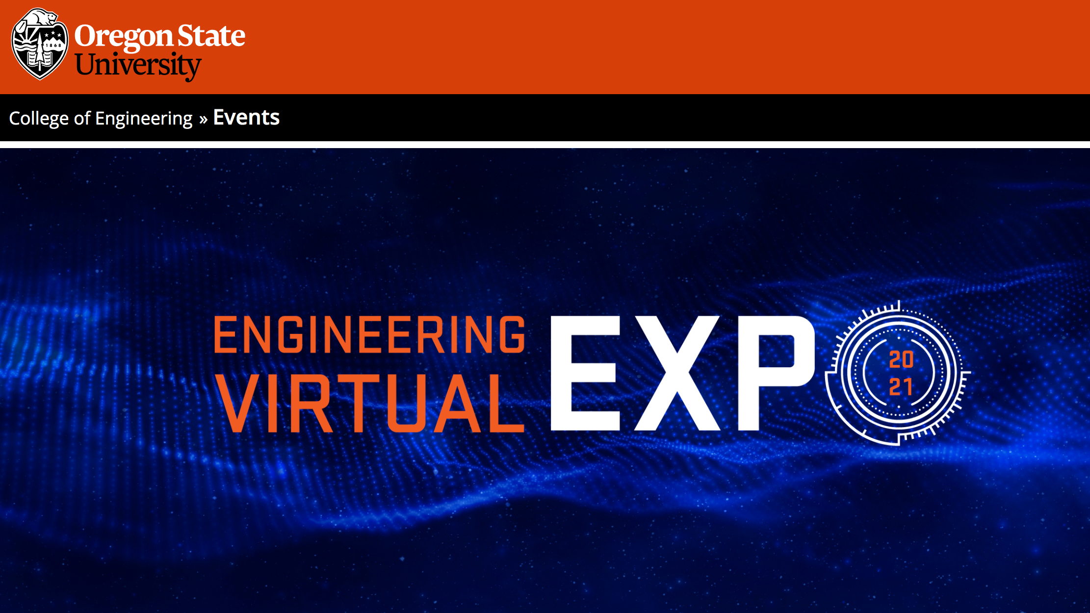 OSU COE Engineering Virtual Expo Banner