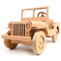 engineering cardboard jeep